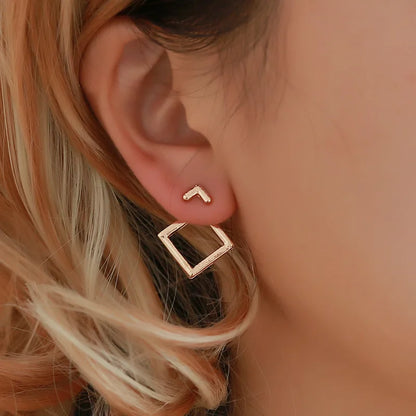 Twisted Mesh Gold Earrings