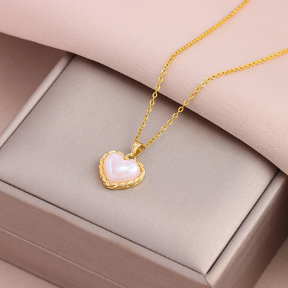 Mermaid Heart Pearl Necklace