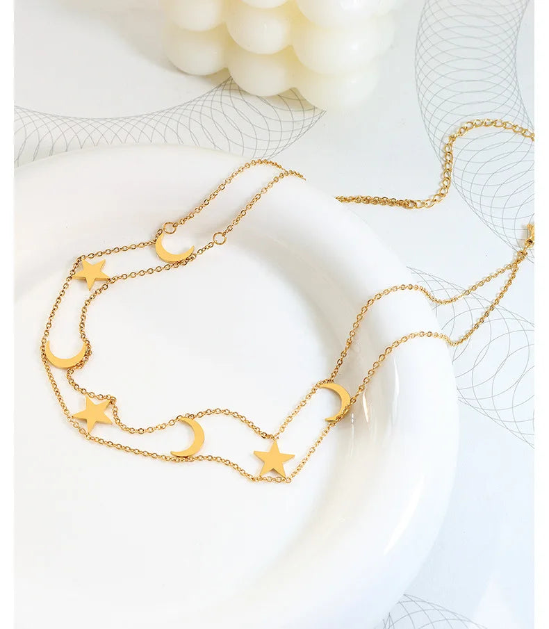 Gold-Tone Star Pendant Necklace