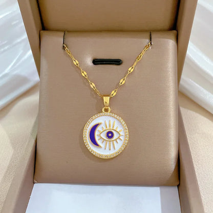 Blue Eye Necklace – Charm Gold Chain