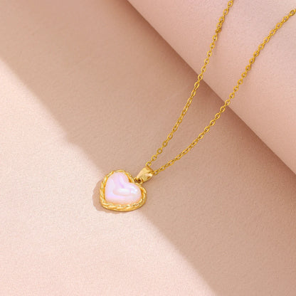 Mermaid Heart Pearl Necklace