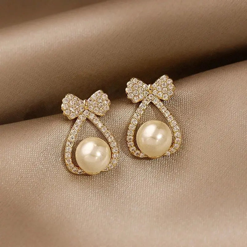 French Pearl Drop Earrings – Simulated Pearl Timeless Classics