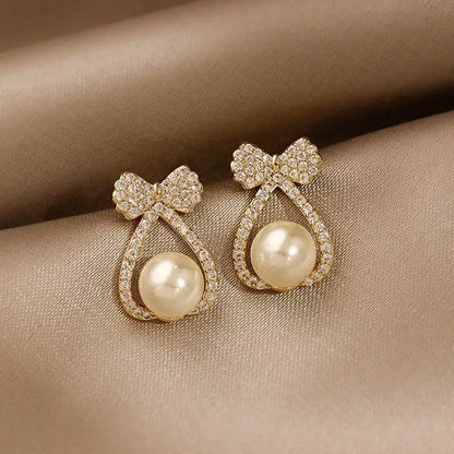 French Pearl Drop Earrings – Simulated Pearl Timeless Classics