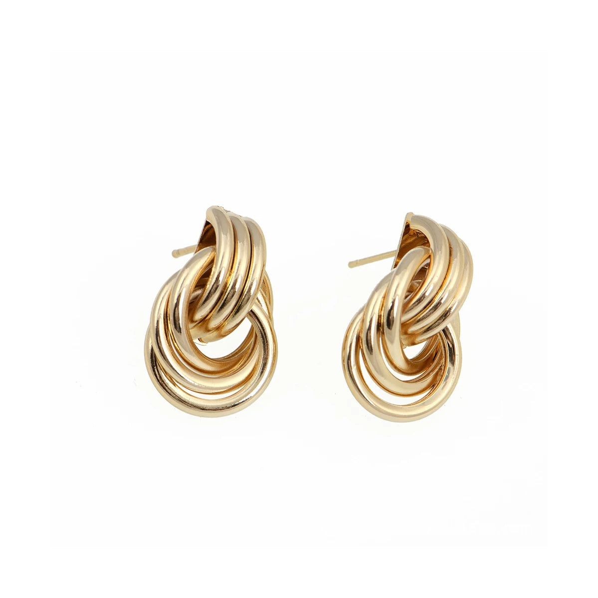 Triple-Layer Knot Stud Earrings