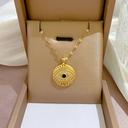 Blue Eye Necklace – Charm Gold Chain