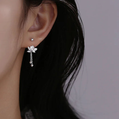 Vintage Lotus Drop Earrings