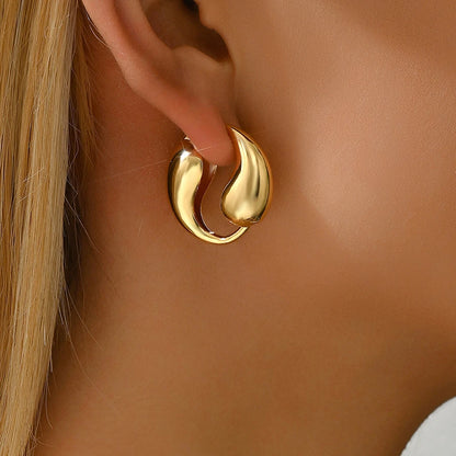 Yin-Yang Waterdrop Hoop Earrings