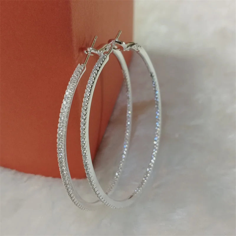 Silver/Gold Plated Cuff Hoop Earrings