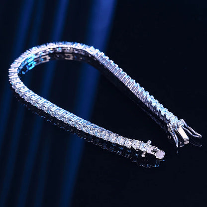 D-VVS1 Moissanite Tennis Bracelet – 925 Sterling Silver