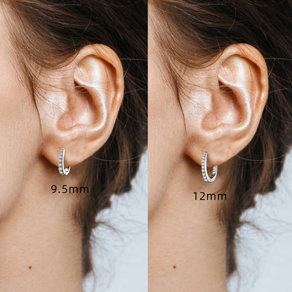 925 Sterling Silver Moissanite U-Hoop Earrings