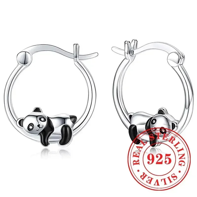 Floral Sterling Silver Hoop Earrings