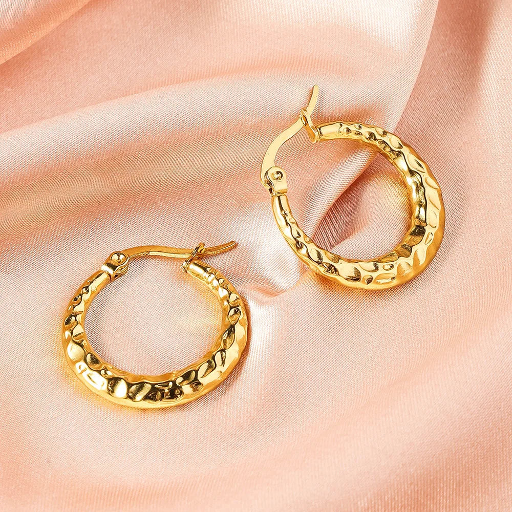 Textured Hoop Earrings – Chic Everyday Wear