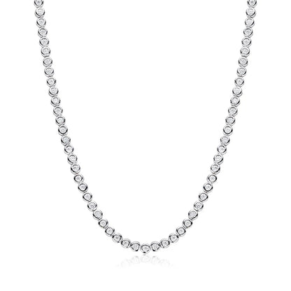 D-VVS1 Moissanite Tennis Necklace – 925 Silver