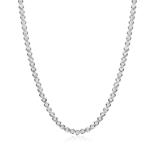 D-VVS1 Moissanite Tennis Necklace – 925 Silver