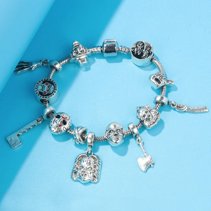 Horror Movie Charms Bracelet – Jason, Pennywise, Jigsaw & Ghostface