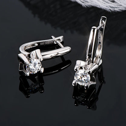 Moissanite U-Hoop Earrings