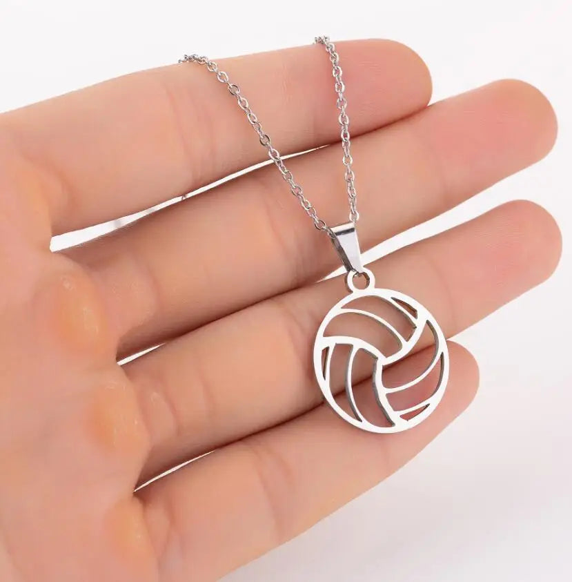 Beach Volleyball Charm Necklace