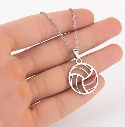 Beach Volleyball Charm Necklace