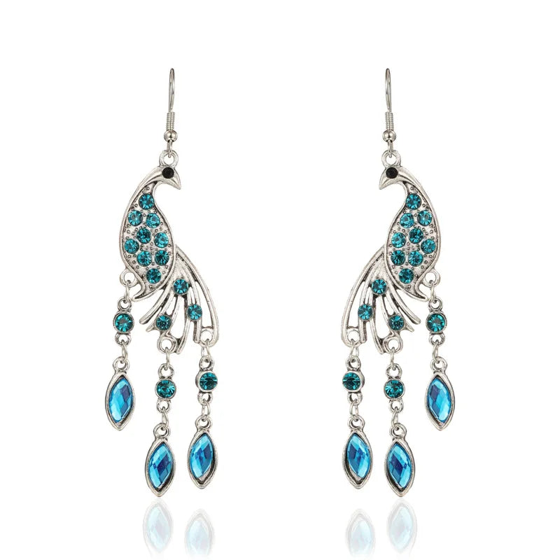 Bohemian Crystal Drop Earrings – Multicolor Rhinestone Dangles