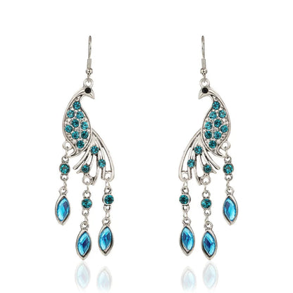 Bohemian Crystal Drop Earrings – Multicolor Rhinestone Dangles