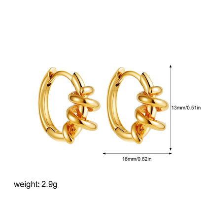 Retro Twist C-Hoop Earrings