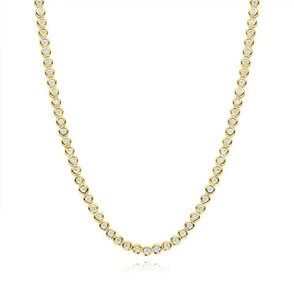 D-VVS1 Moissanite Tennis Necklace – 925 Silver