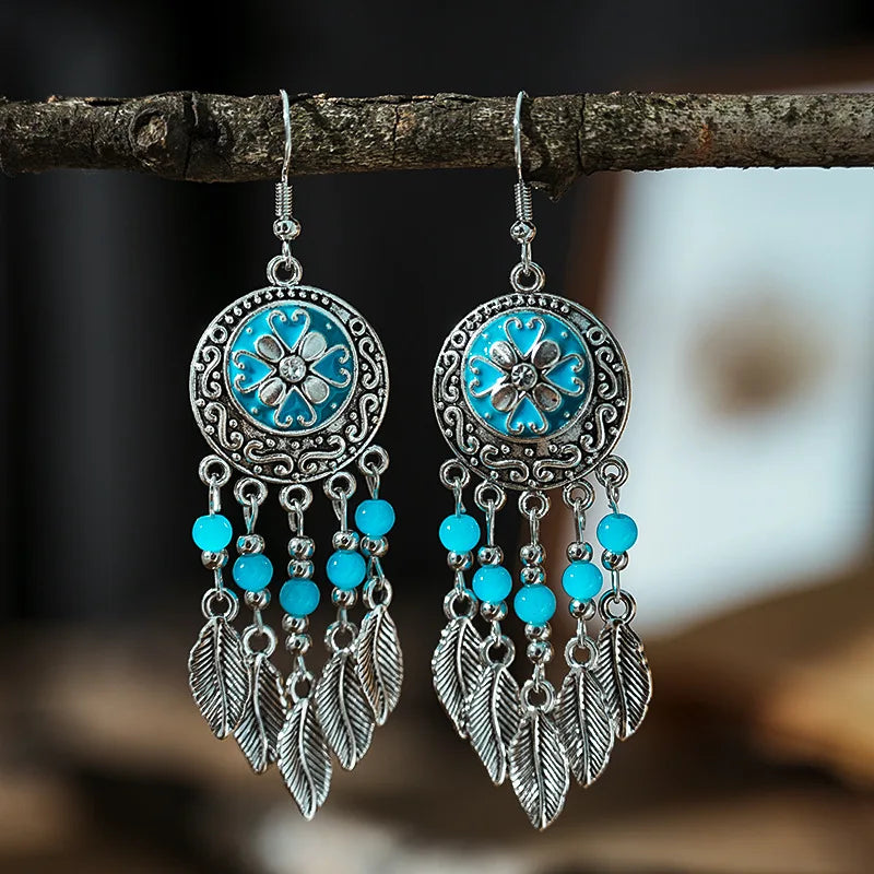 Bohemian Crystal Drop Earrings – Multicolor Rhinestone Dangles