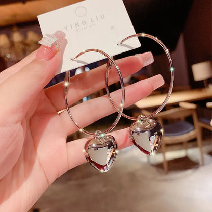 Elegant Multi-Shaped Hoop Drop Earrings