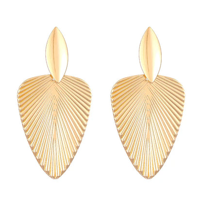 Artisan Textured Leaf Drop Earrings