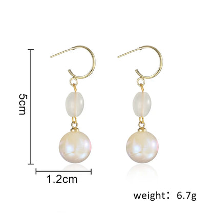 Bohemian Pearl & Rhinestone Stud Earrings