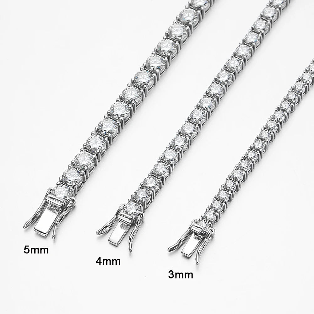 D-VVS1 Moissanite Tennis Bracelet – 925 Sterling Silver
