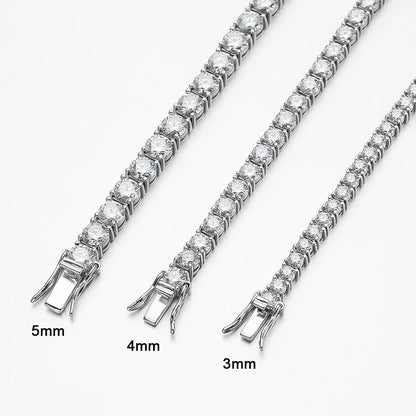D-VVS1 Moissanite Tennis Bracelet – 925 Sterling Silver