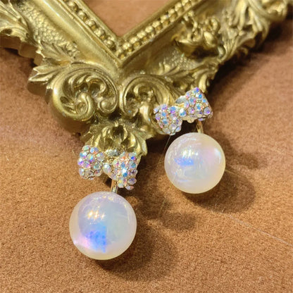 Bohemian Pearl & Rhinestone Stud Earrings