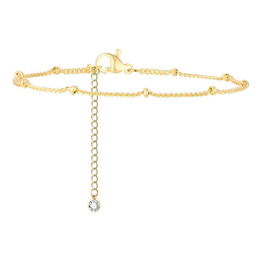 Thin Link Stainless Steel 18K Gold Plated Bracelet