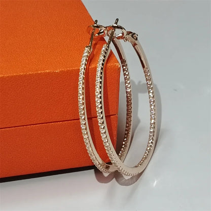 Silver/Gold/Rose Gold Moissanite Hoop Earrings