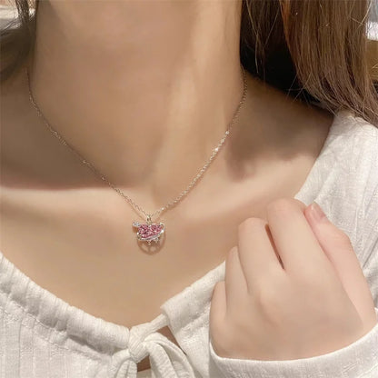 Cosmic Heart Ring Pendant Necklace