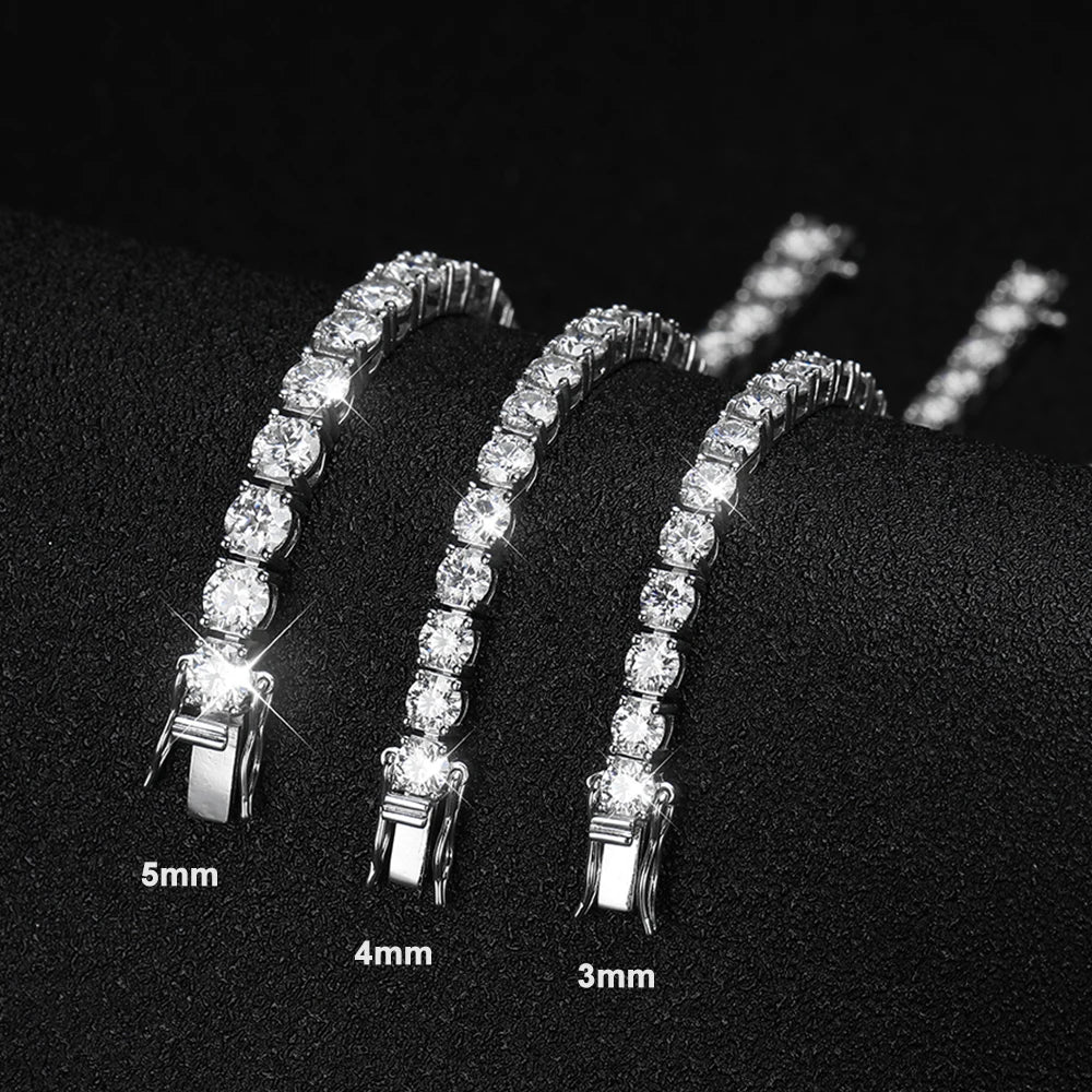 D-VVS1 Moissanite Tennis Bracelet – 925 Sterling Silver