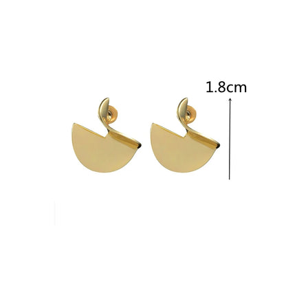 Eccentric Multi-Shaped Metal Dangle Earrings