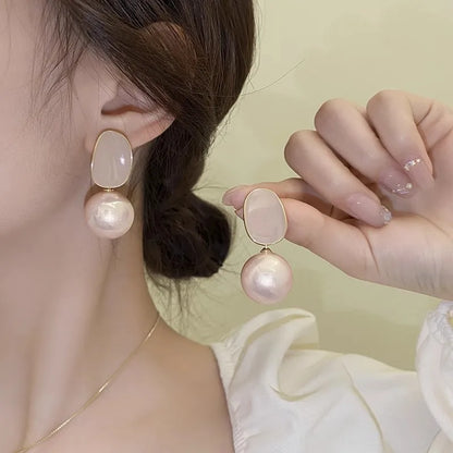 French Pearl Drop Earrings – Simulated Pearl Timeless Classics