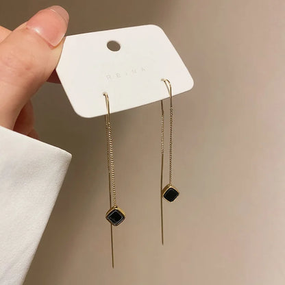 Golden Butterfly Drop Earrings