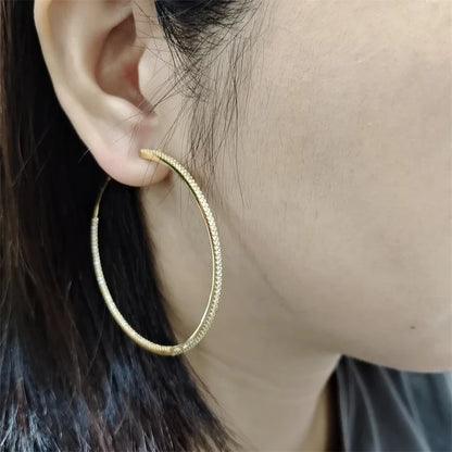 Silver/Gold Plated Cuff Hoop Earrings