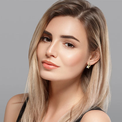 Moissanite U-Hoop Earrings