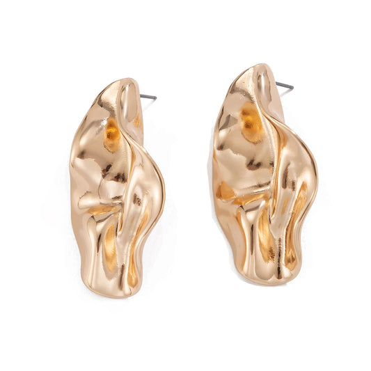 Eccentric Metal Silver/Gold Plated Stud Earrings