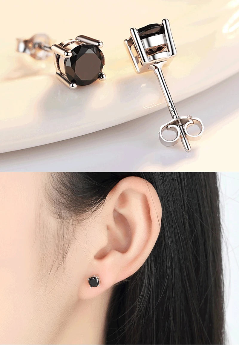 18K Gold Plated /  925 Sterling Silver Moissanite Stud Earrings