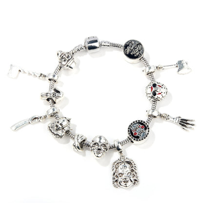Horror Movie Charms Bracelet – Jason, Pennywise, Jigsaw & Ghostface