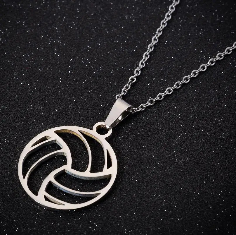 Beach Volleyball Charm Necklace