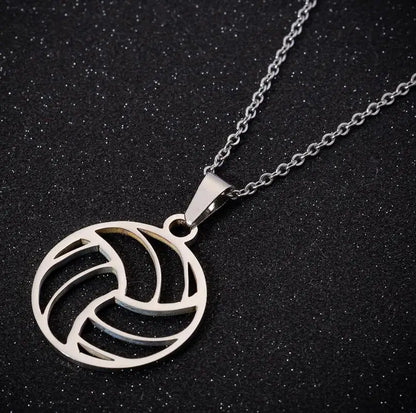 Beach Volleyball Charm Necklace