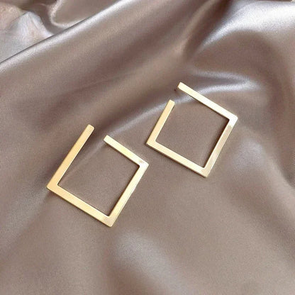 Retro Minimalist Square Geometric Stud Earrings