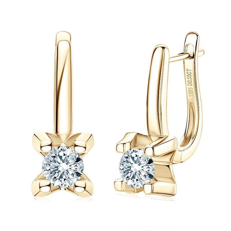 Moissanite U-Hoop Earrings
