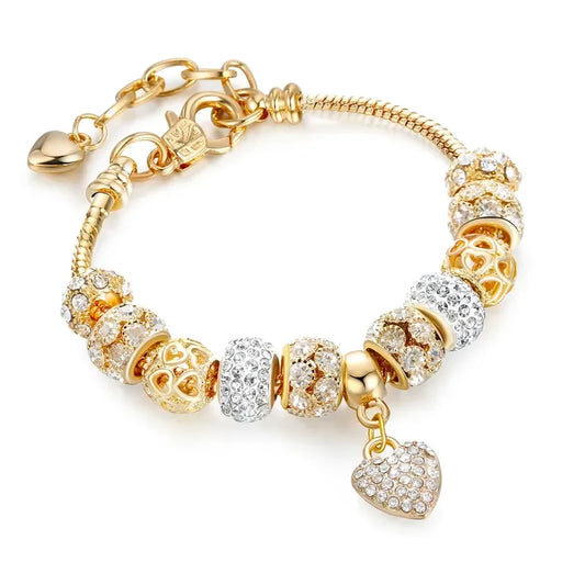 Multi-Charm Beaded Bracelet for Women